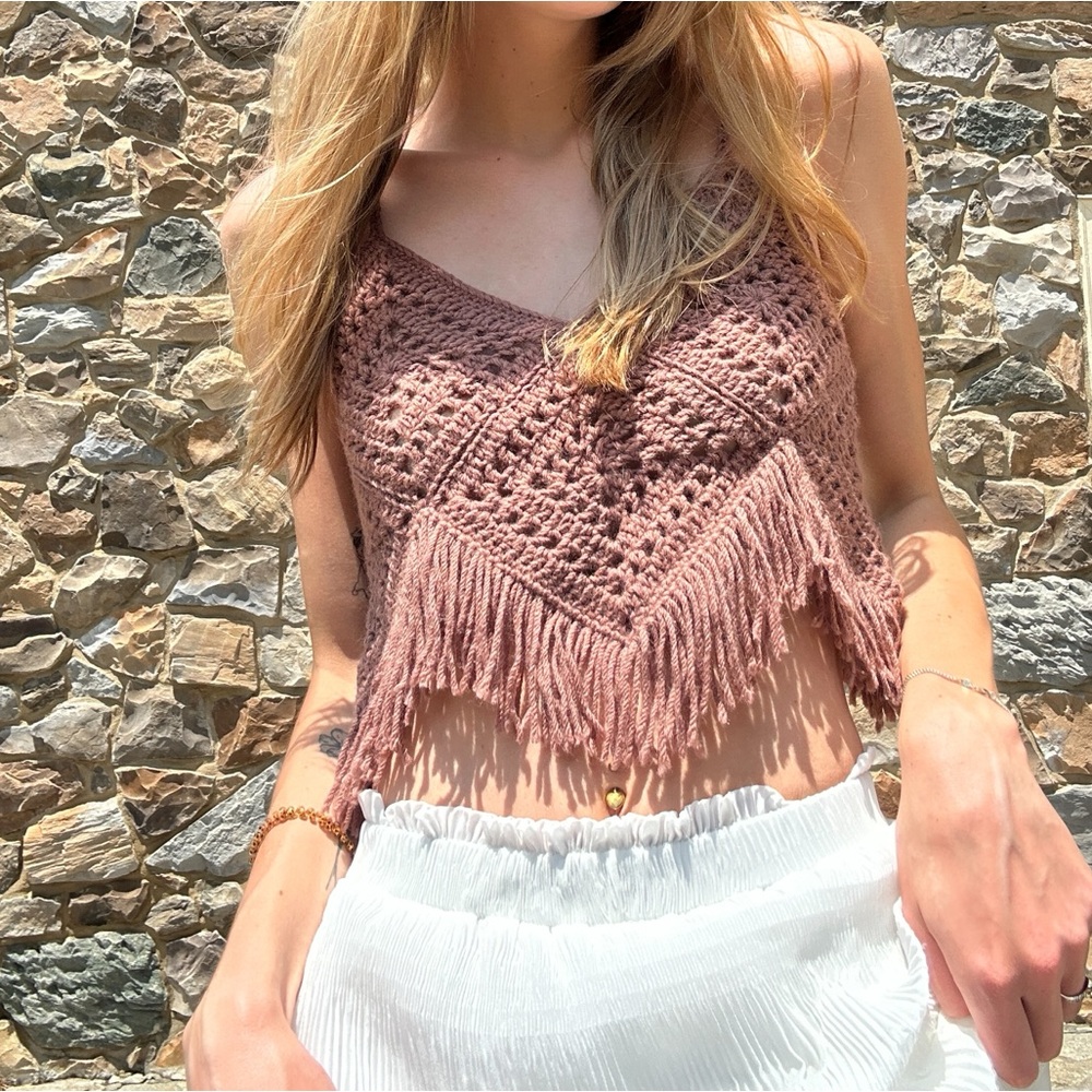 Crochet Western Fringe Top